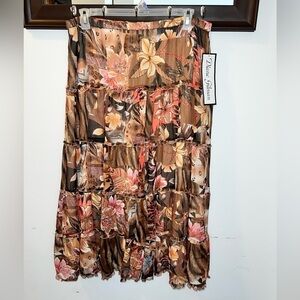 NWT Diane Gilman Elastic Waist Lined Skirt Size 1X